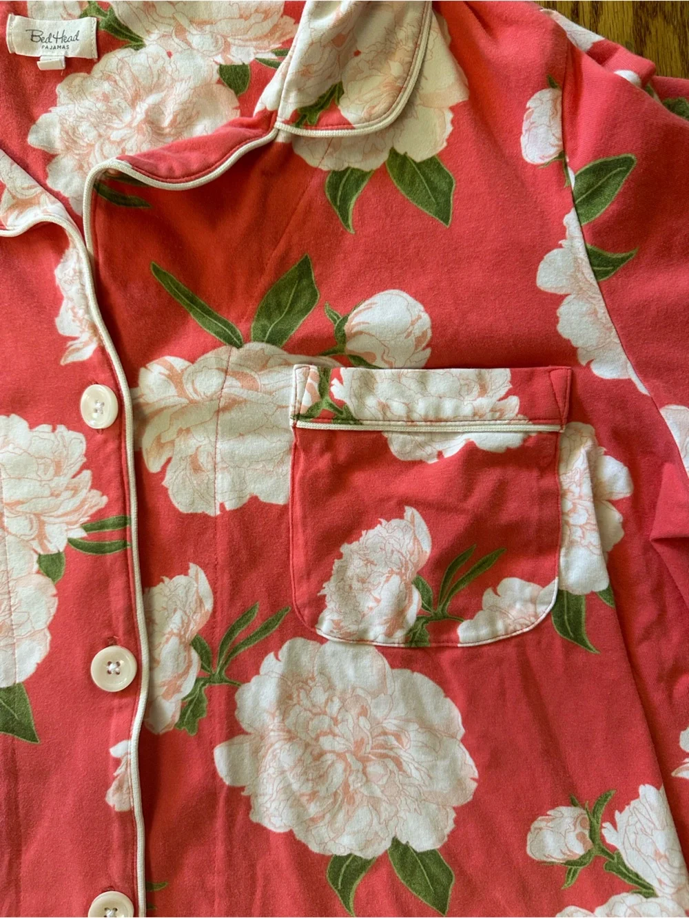 BedHead Pajamas Cropped Perfect Peonies Jersey Pajama Set - Picture 5 of 9